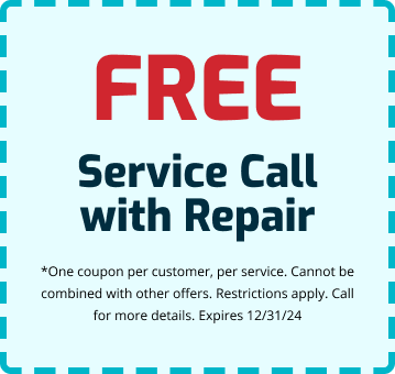 Free service call with repair coupon