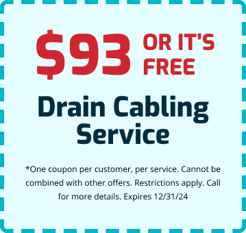 $93 or it's free drain cabling service coupon